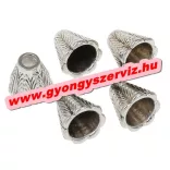 Gyöngykupak, fémgyöngy. Antik ezüst szín. 11.5x11mm