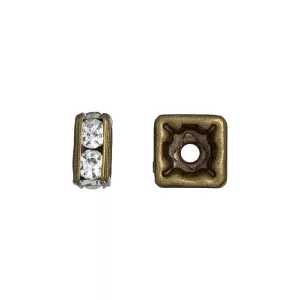 Rondell, rondella. 8x4mm. Antik bronz. AAA.