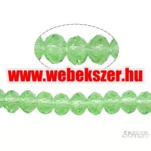 Kiárusítás!  20db. Csiszolt üveggyöngy.  Világoszöld. Mindig akcióban!