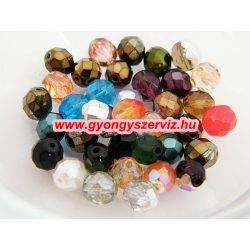   Leárazás!  Cseh gyöngy. Csiszolt. Mix. 8mm. 20db/csomag. Mindig akcióban!