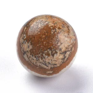 Képjáspis ásványgyöngy. Marokkő, harmónia gyöngy. 18mm.