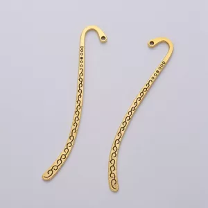 Könyvjelző alap.  84x14mm. Antik arany szín.