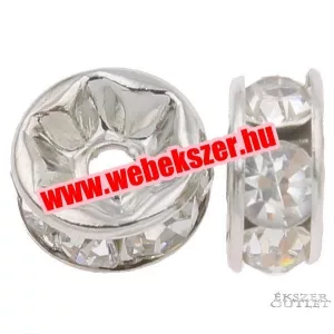 10db. Köztes gyöngy. Rondell . Kristály gyöngy. 7x3mm.   Leárazva!