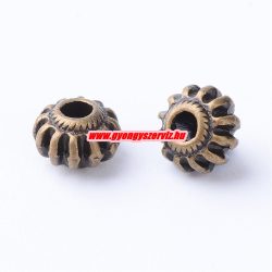 20db. Fém köztes gyöngy. 7x4.5mm. Antik bronz szín.