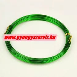 Alumínium ékszerdrót. 0.8mm. Zöld. 5m.
